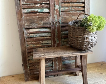 Bench seat water bench old wood antique finish