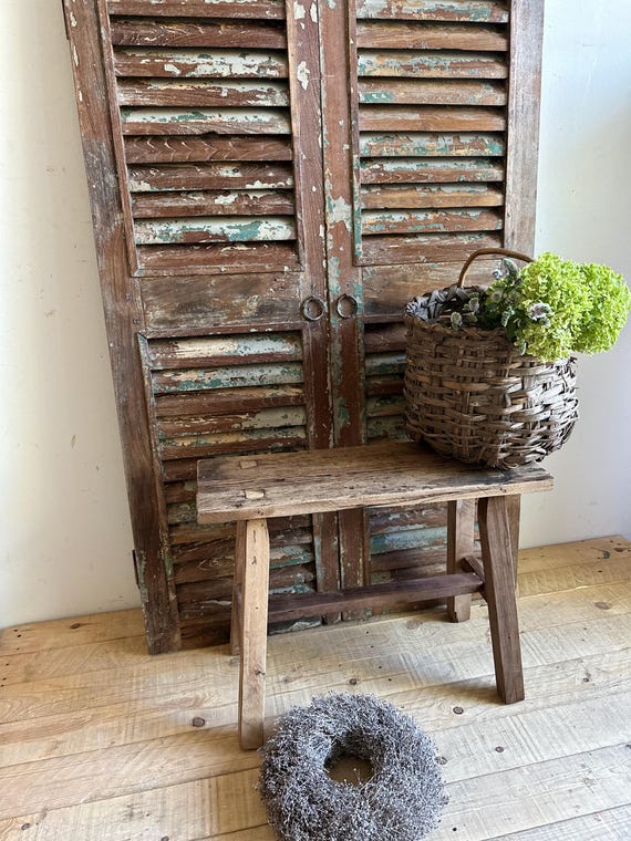 bench seat water bench old wood antique finish