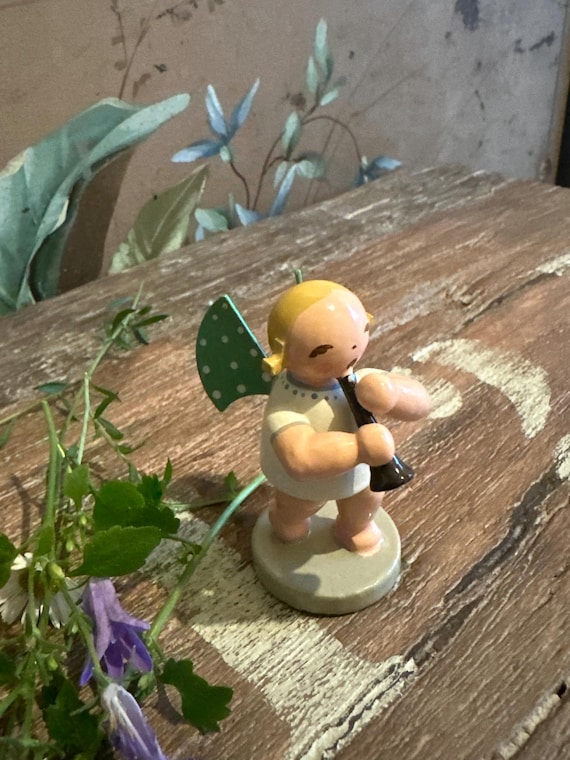 Old antique flower children angel children Erzgebirge folk art decoration