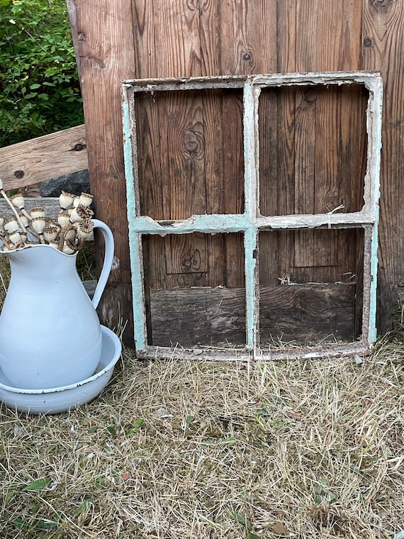 Old antique window iron window garden vintage