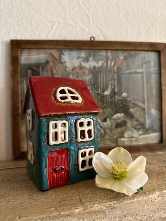 Light House Ceramic House Candle House Vintage