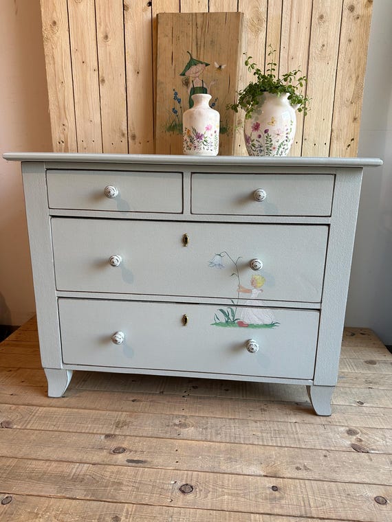 Chest of drawers furniture old antique sideboard vintage refurbished cabinet display cabinet sideboard