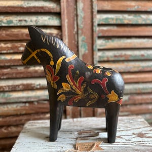 Dala horse antique finish decorative horse wooden horse vintage Sweden