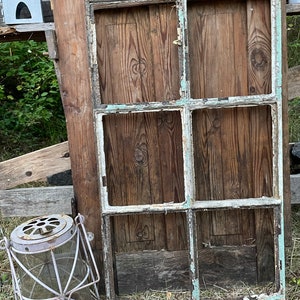 Old antique window, iron window, garden, vintage