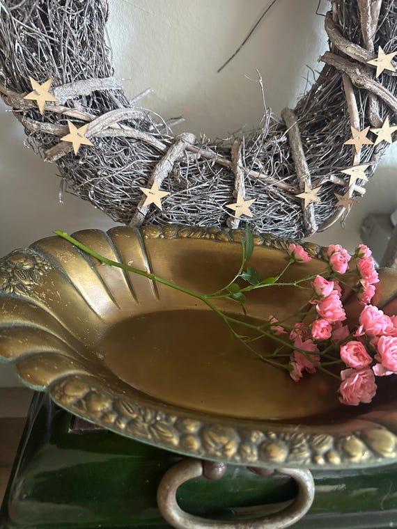 Old antique plate bowl tray vintage decoration shabby