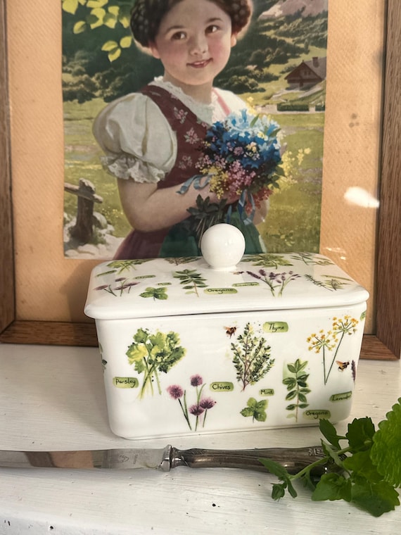 Butter dish butter box porcelain kitchen