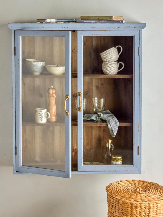Display cabinet, showcase, furniture, chest of drawers, cupboard, antique finish