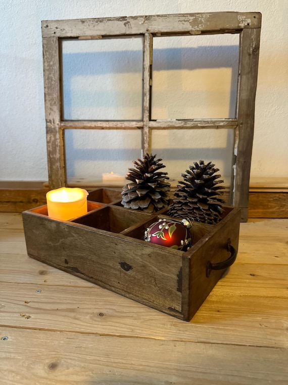 Sorting box wooden box antique finish wooden box