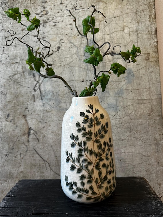 Vase, ceramic vase, flower vase, decorative vintage, Swedish pattern, water jug