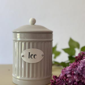 Retro tea tin tea can tin can vintage enamel