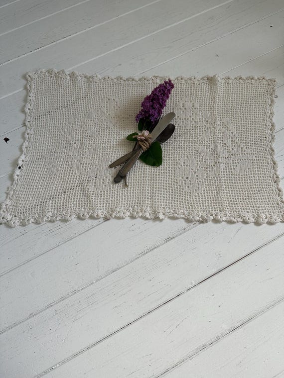 Crochet blanket tablecloth handmade runner curtain tablecloth