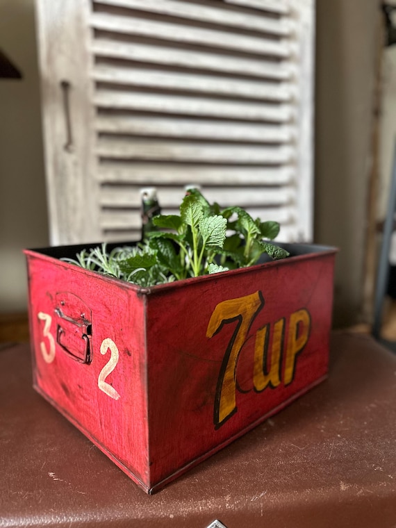 Old antique tin box metal box storage industrial style box metal
