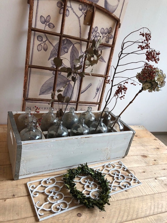 Old antique bottle crate wooden crate bottle decoration vintage