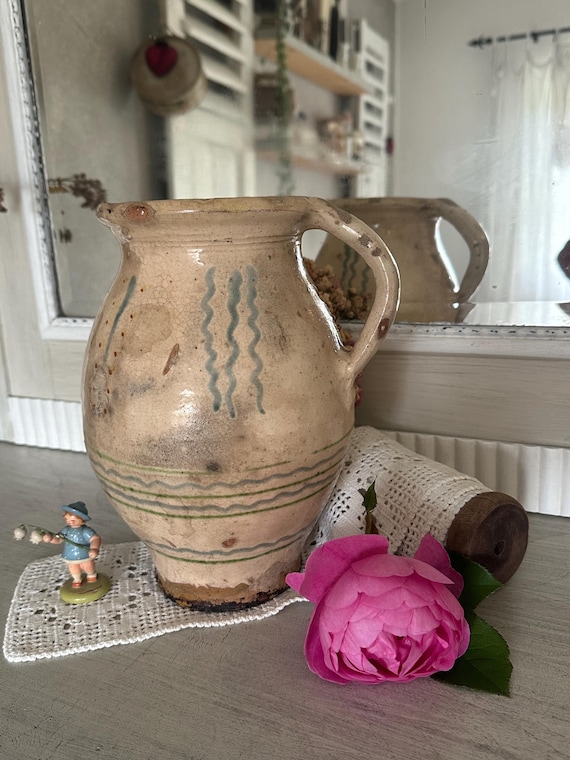Old antique jug ceramic clay jug vintage ceramic jug jug