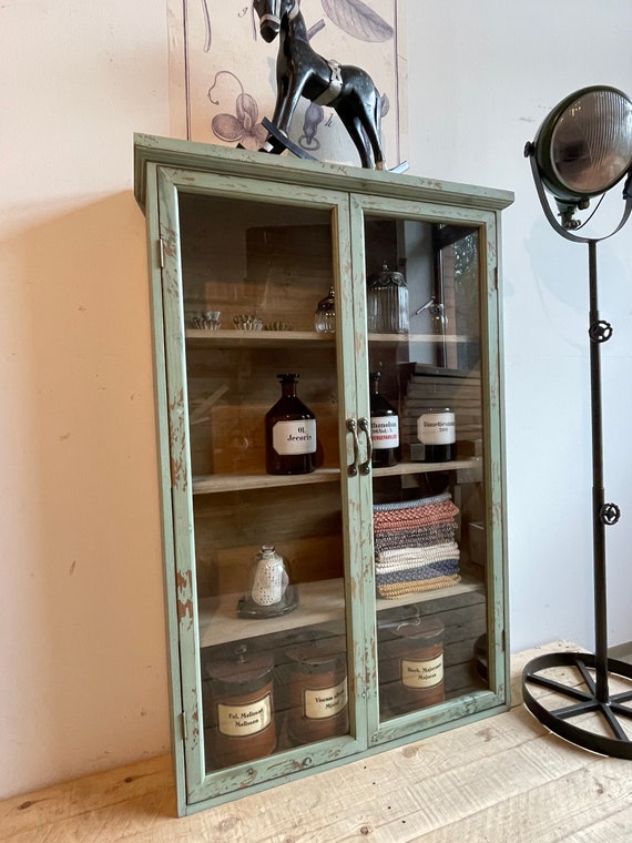 Display cabinet, cabinet, furniture, chest of drawers, antique finish