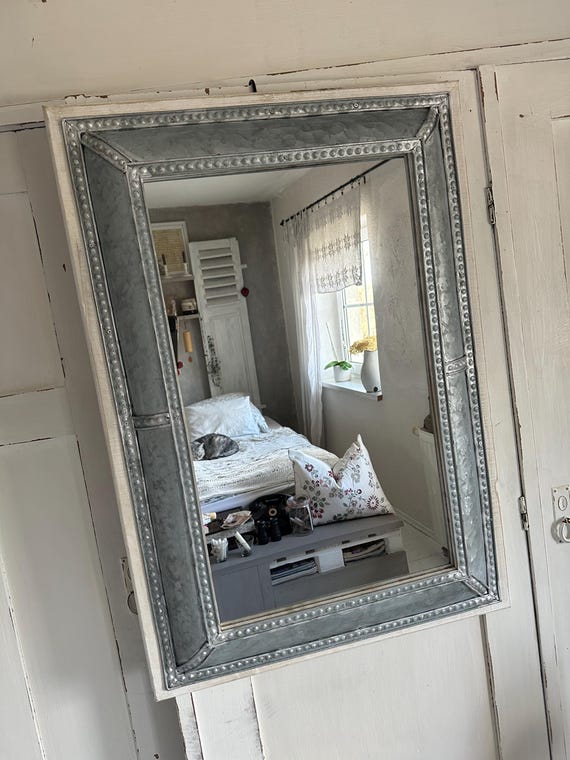 Mirror refurbished wall mirror vintage antique finish
