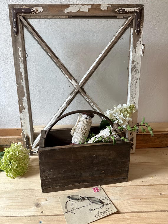 Sorting box wooden box storage wooden basket antique finish wooden box
