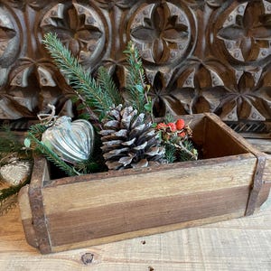 Ziegelform Holzkiste Antik finish altes Holz Vintage. Aufbewahrung Deko