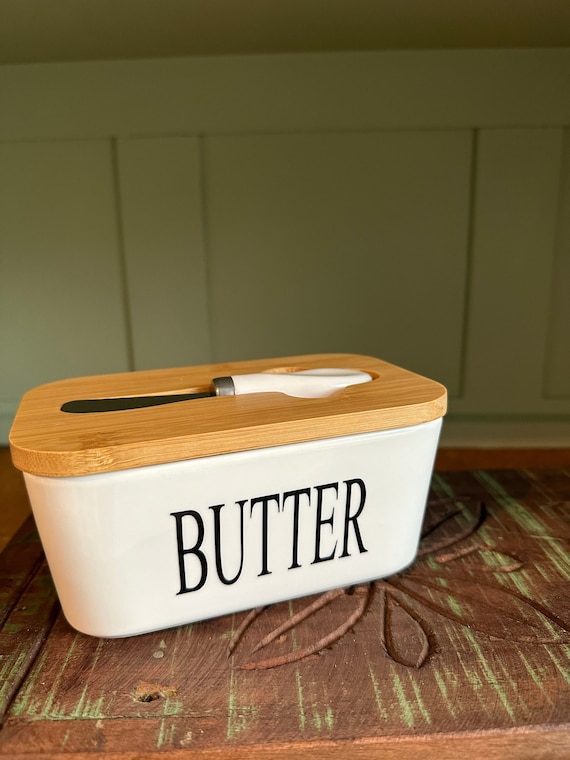 Butter dish ceramic butter bell butter box kitchen set with knife