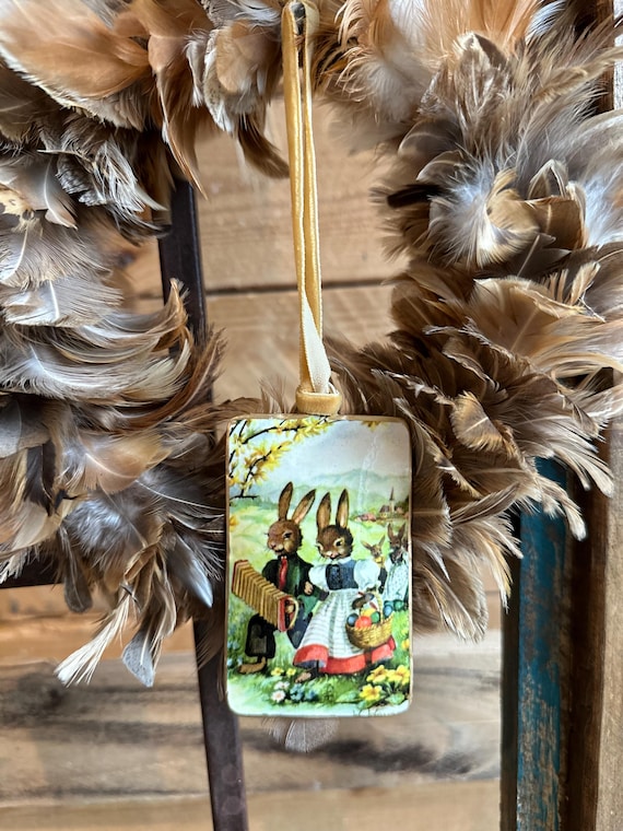 Metal pendant Easter Easter decoration pendant vintage decoration