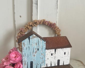 Wooden house, decorative house, old wood, vintage decor