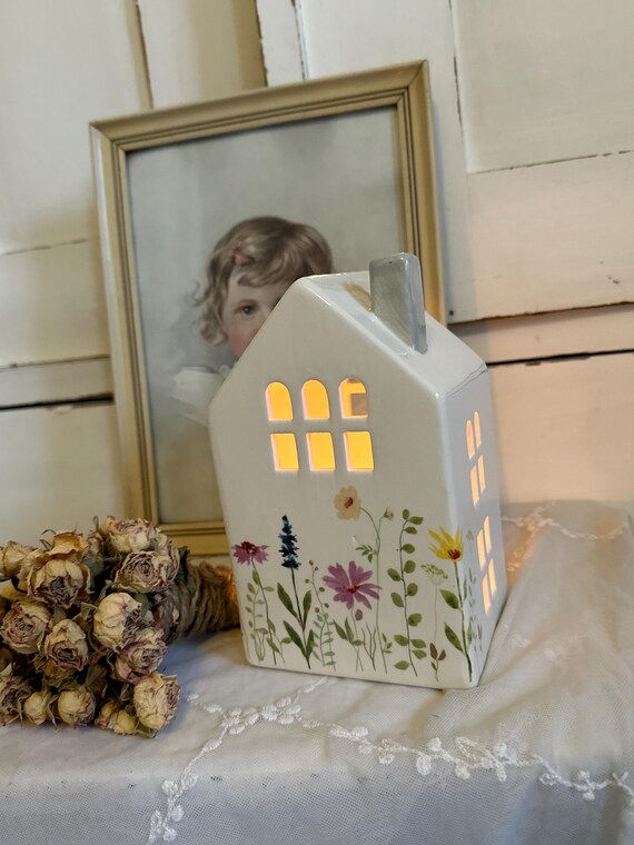 Light House Ceramic House Candle House Vintage