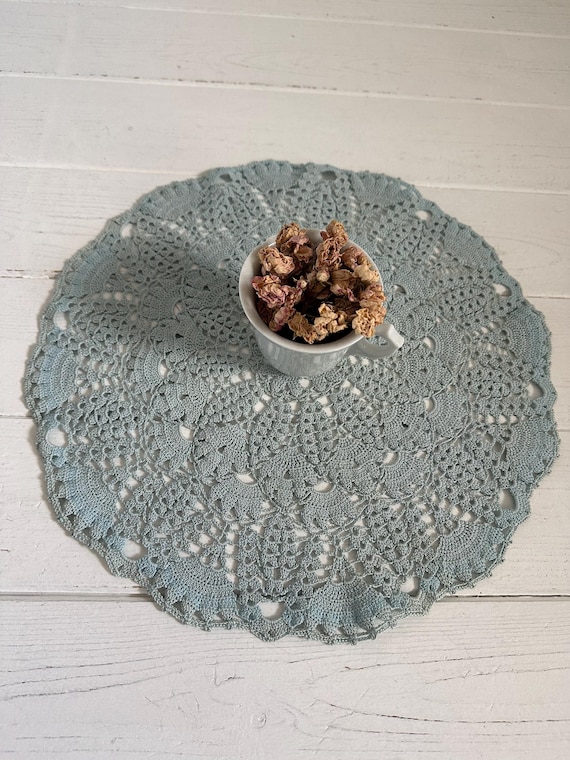 Crochet tablecloth handmade round tablecloth