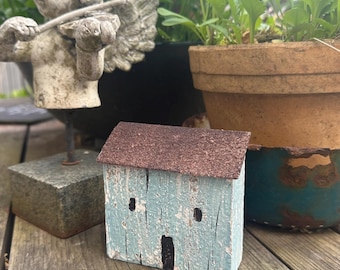 Wooden house, decorative house, old wood, vintage decor