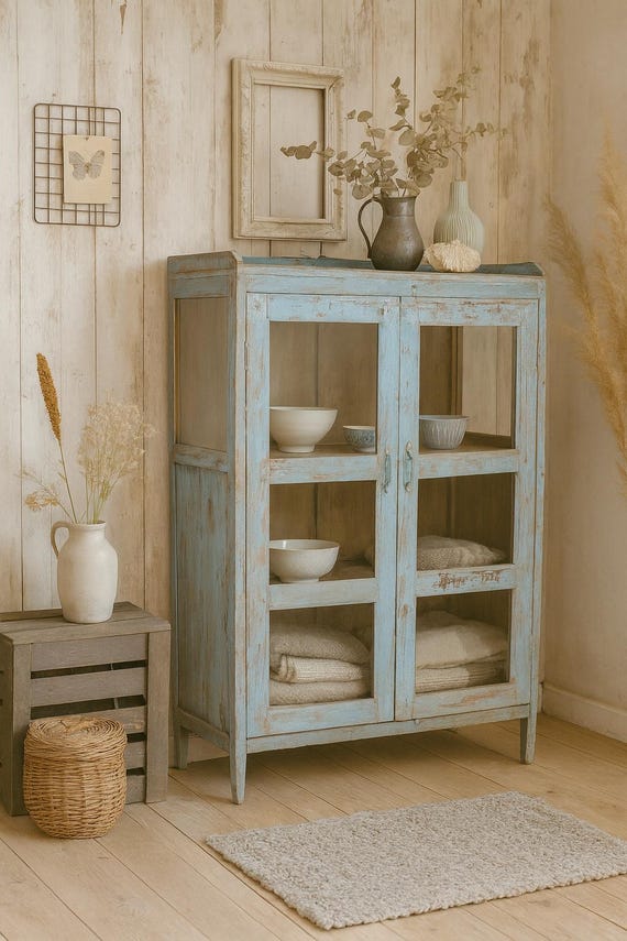 Cabinet display cabinet chest of drawers sideboard display cabinet furniture glass display cabinet shelf cabinet antique finish