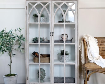 Display cabinet, sideboard, furniture, chest of drawers, cabinet, antique finish