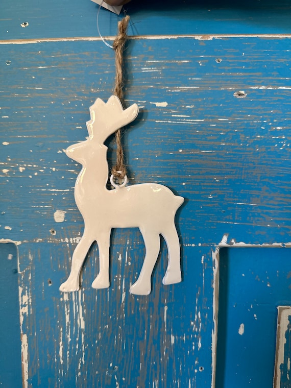 Reindeer pendant metal pendant Christmas vintage decoration