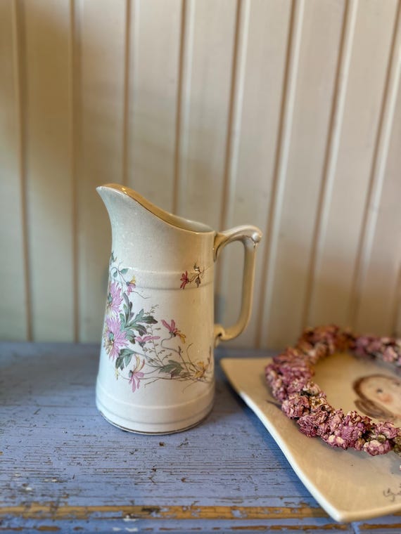 Old antique jug ceramic Swedish vintage ceramic jug