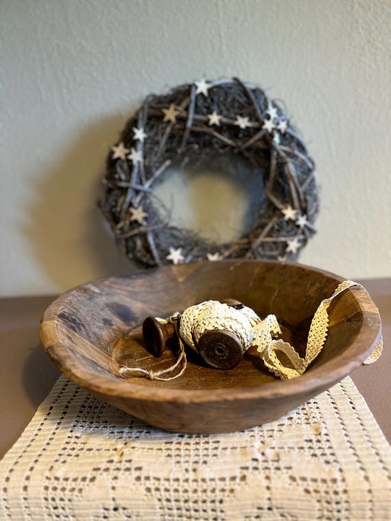 Wooden bowl Holzmulle old wood antique finish