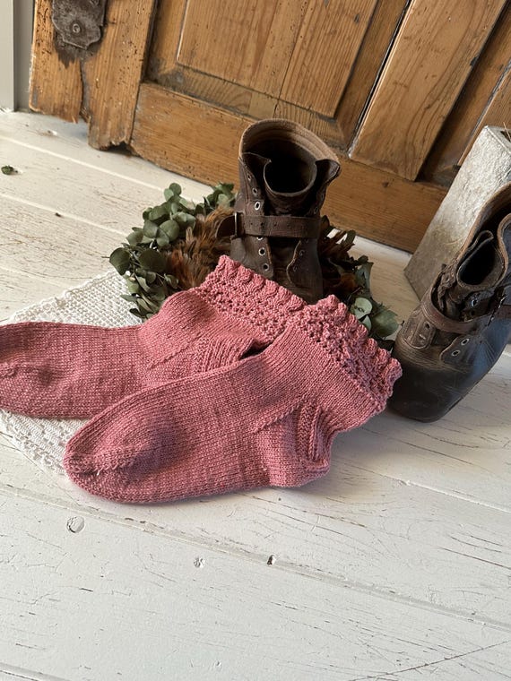 Knitted socks, handmade stockings, wool socks