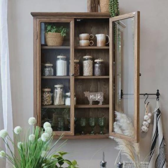 Display cabinet, display cupboard, furniture, chest of drawers, cabinet, antique finish