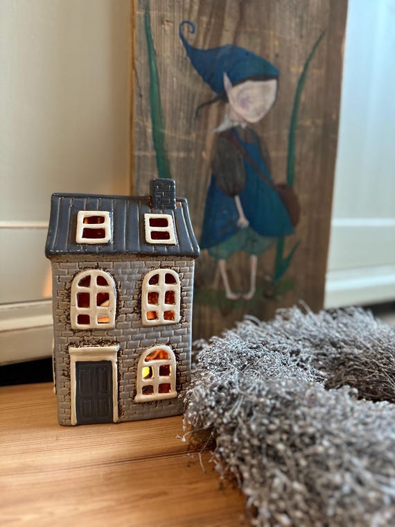 Light House Ceramic House Candle House Vintage