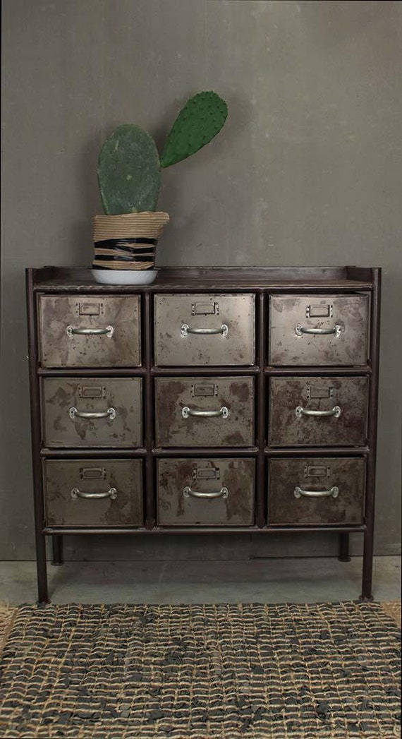 Chest of Drawers Iron Chest of Drawers Cabinet Furniture Industrial Style Chest of Drawers