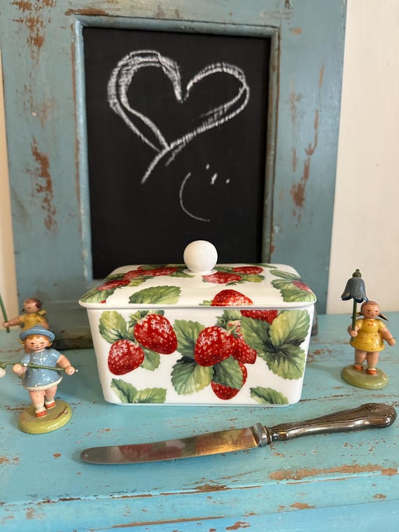 Butter dish butter box porcelain kitchen