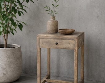 Tisch Konsolentisch Kommode Beistelltisch Gartentisch Schreibtisch antik Finish altes Holz Industriestil