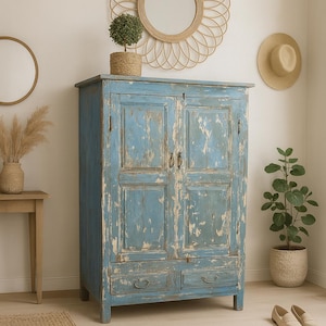 Armoire garde-manger armoire finition antique meubles vintage shabby