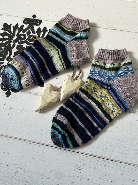 Knitted socks handmade stockings sneaker socks wool socks