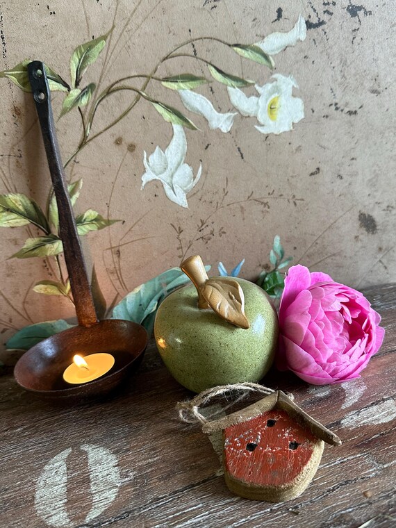 Apple ceramic apple decorative apple ceramic handmade decoration vintage