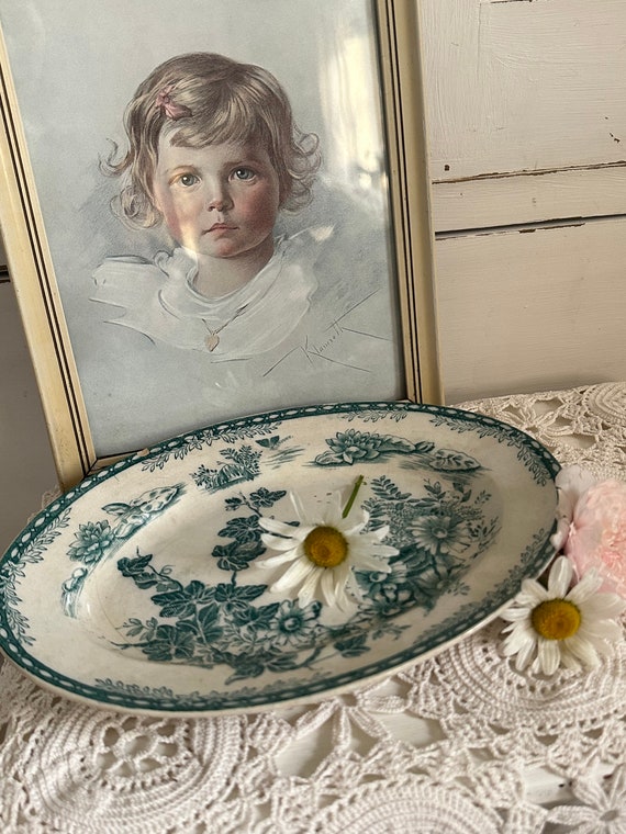 Old antique plate plate serving plate bowl ceramic Gustavsberg vintage faience