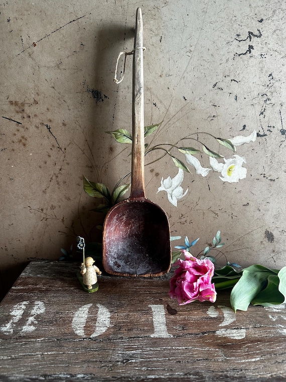 old antique wooden spoon decoration vintage
