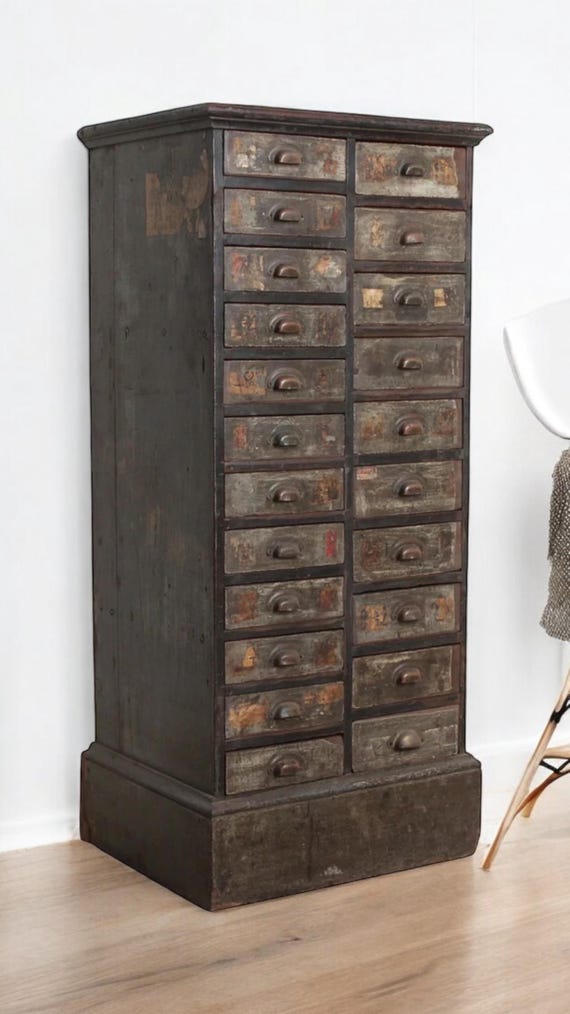 Drawer Cabinet Unique Wooden Cabinet Chest of Drawers Sideboard Cabinet Furniture Vintage Industrial Style