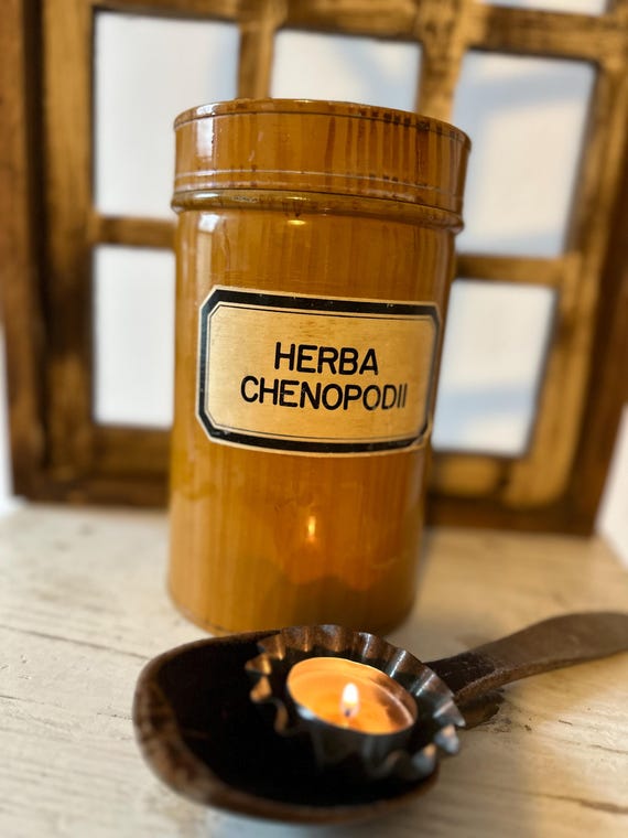 Old antique apothecary tins, tin storage box, vintage tin