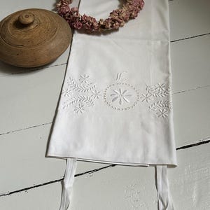 White linen pillows pillowcases vintage shabby