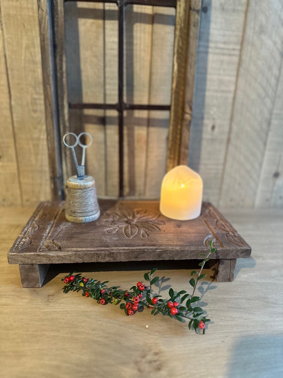 Wooden board wooden bench wooden tray vintage antique finish