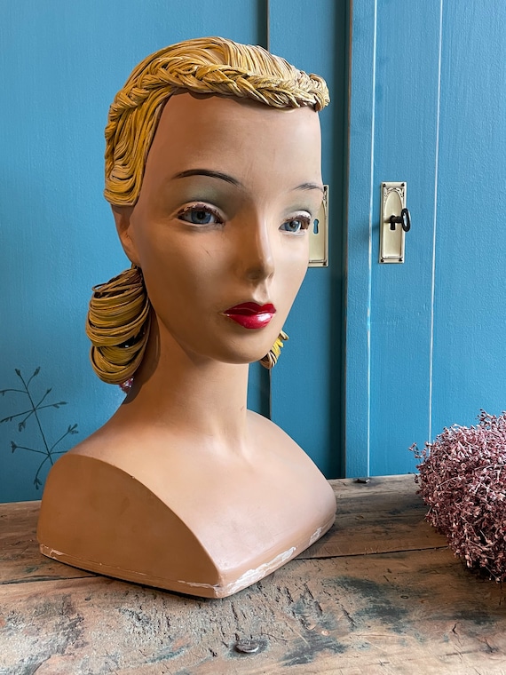 old antique mannequin head mannequin vintage