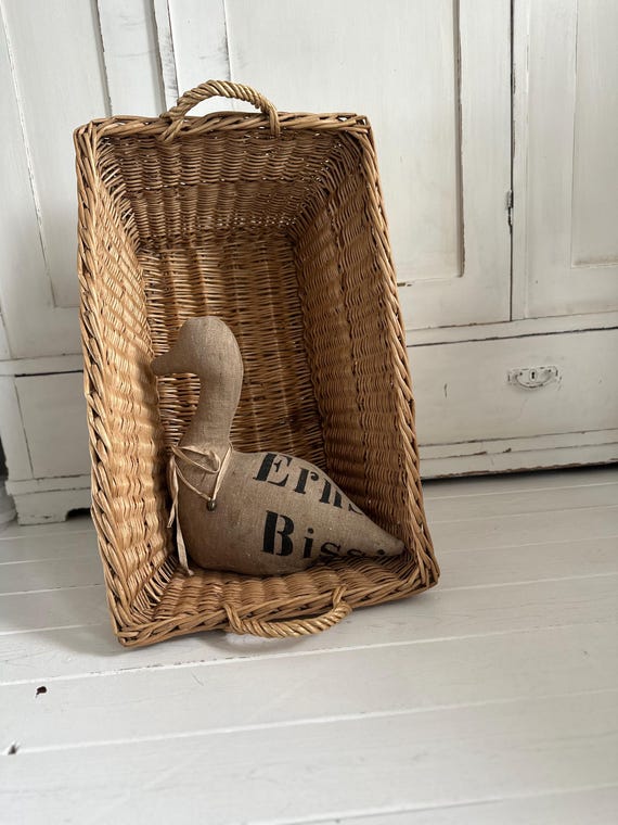Basket storage basket old antique wooden basket laundry basket rattan basket